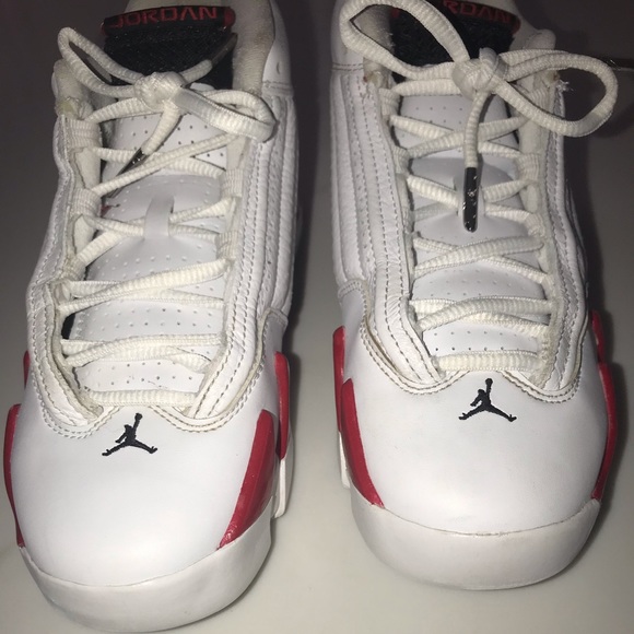 Air Jordan 14 Retro GS Candy Cane White Red - Picture 2 of 8